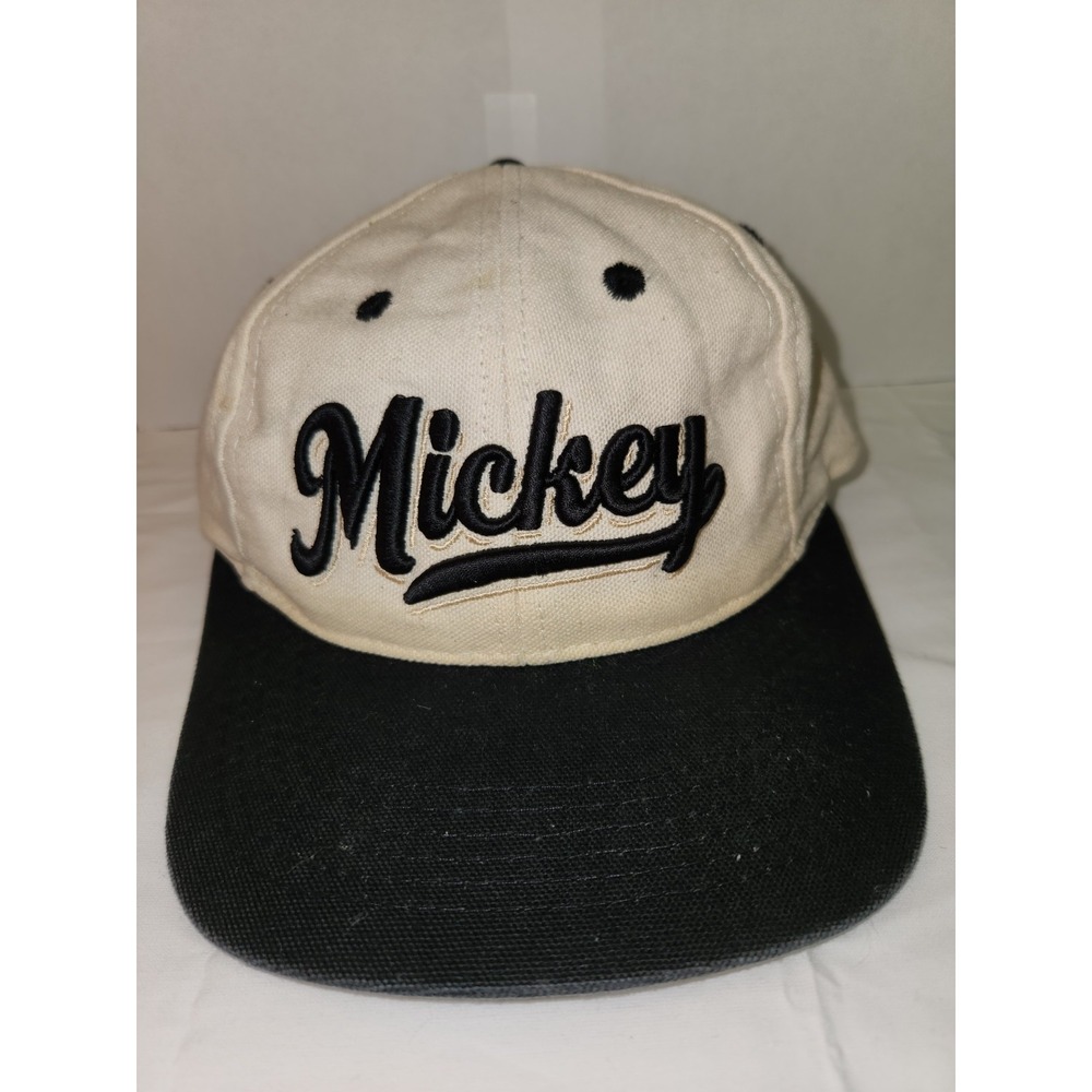 Vintage Disney Mickey Snapback White Adult Hat